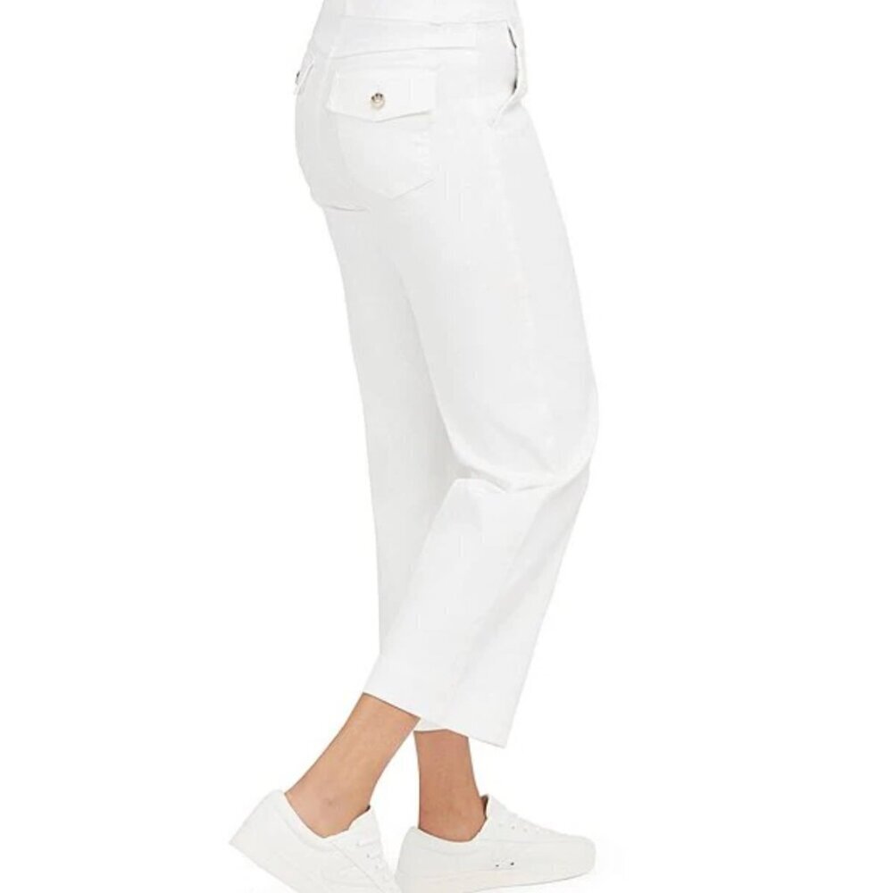 SPANX Light Beige Wide-Leg Cropped Pants, SIze XL - Picture 5 of 12
